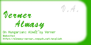 verner almasy business card